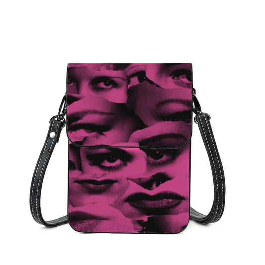 All-Over Print Leather Phone Bag