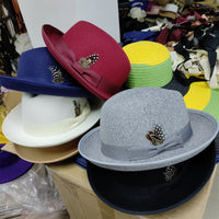 Men's Billycock Feather Fur Felt Hat