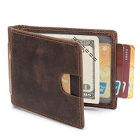 Handmade simple wallet radiation-proof leather