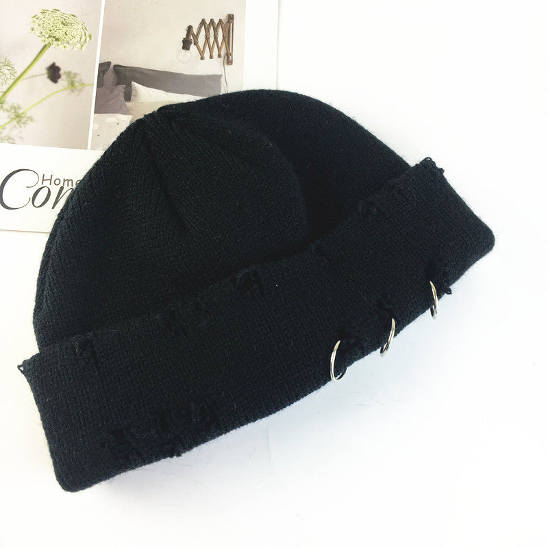 Men's And Women's Retro Ripped Knitted Landlord Hat