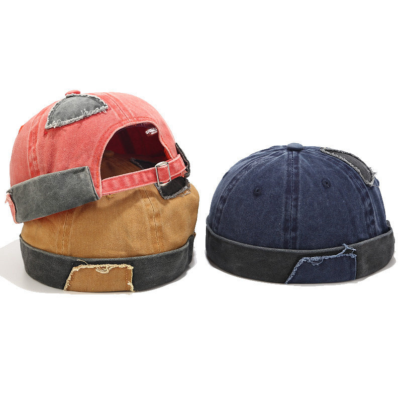 Washed Stitching Landlord Trendy Hip-hop Yuppie Hat