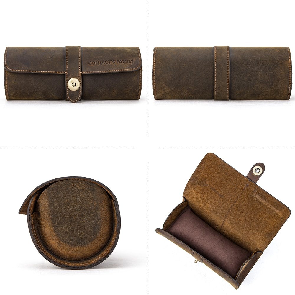Retro leather watch boxes