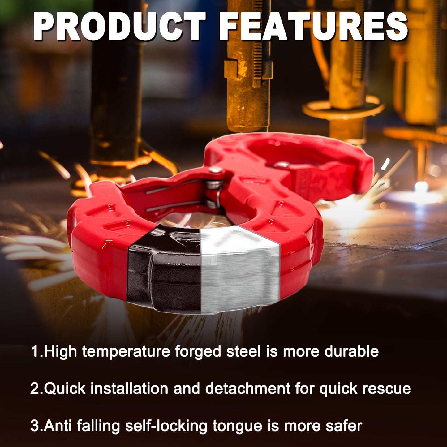 Multi Functional High-quality S-shaped Trailer Tow Hook, Heavy-duty G80 Alloy Steel, Towing Hook Load Capacity Of 33000 Pounds, Suitable For Off-road Rescue, Trucks, Trailers, SUVs And Other Vehicles,