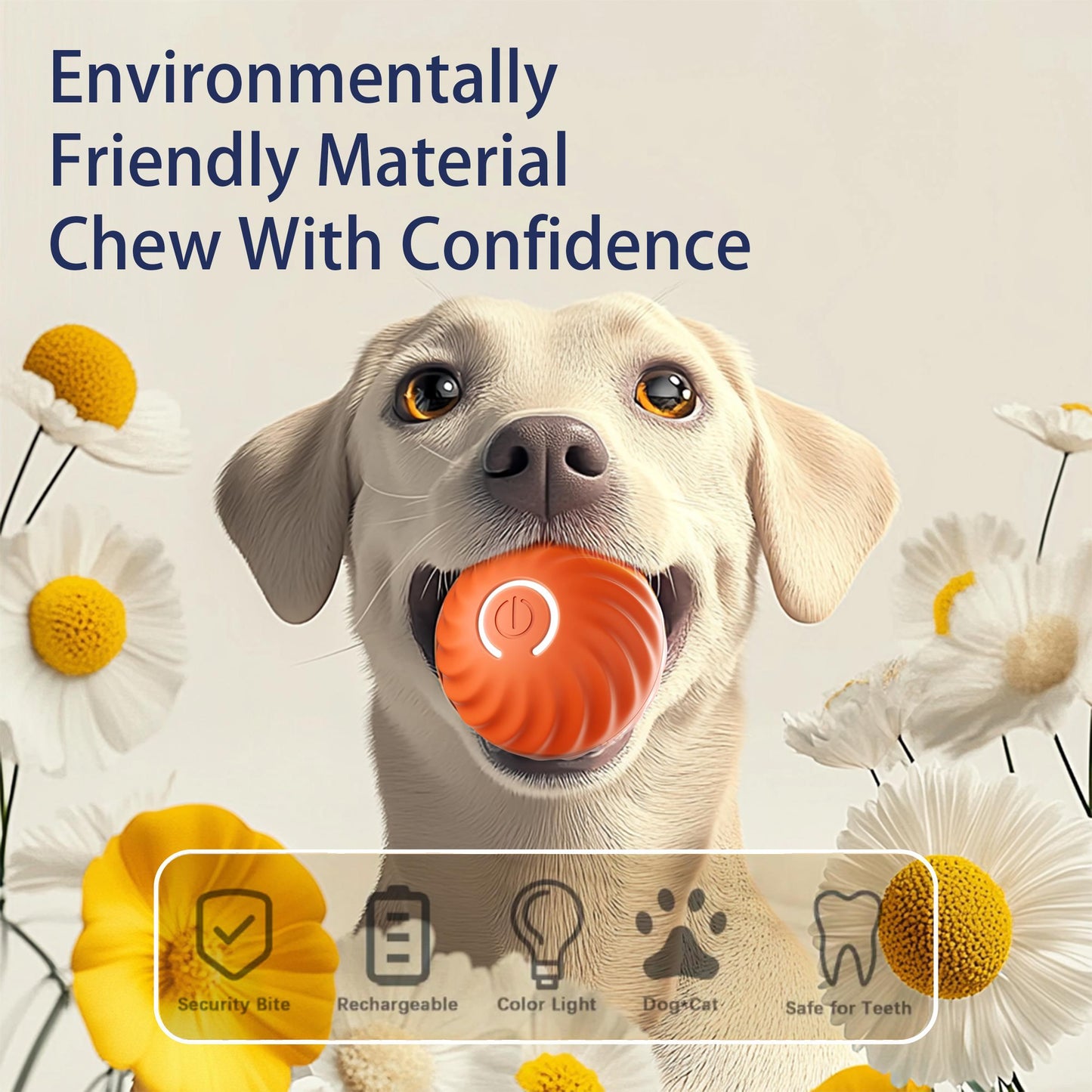 The Dog's Smart Self-rolling Bouncy Ball, With Safe Materials And Self-rolling And Bouncing Technology, Brings Great Fun To Animal Friends