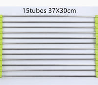 Folding Kitchen Drain Sink Rack Stainless Steel
