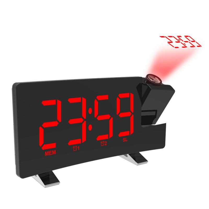 Radio projection alarm clock Large screen LED display electronic clock