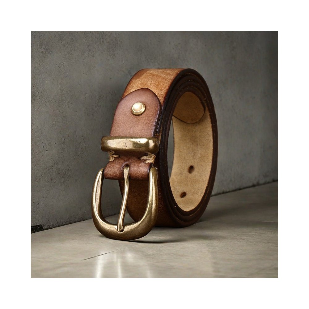 Belt First Layer Pure Cattlehide Men's Casual Jeans Belt