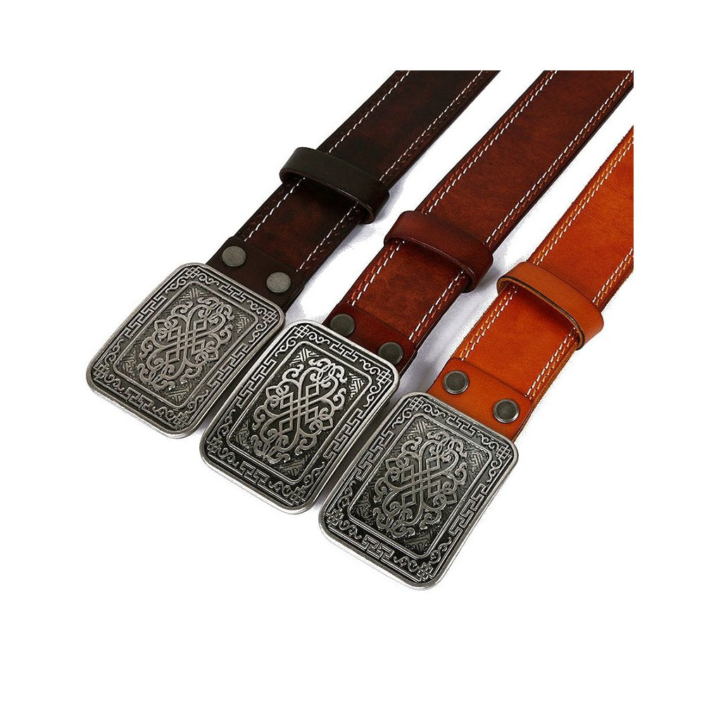 Auspicious Pattern Embossing Of Men's And Women's Belts