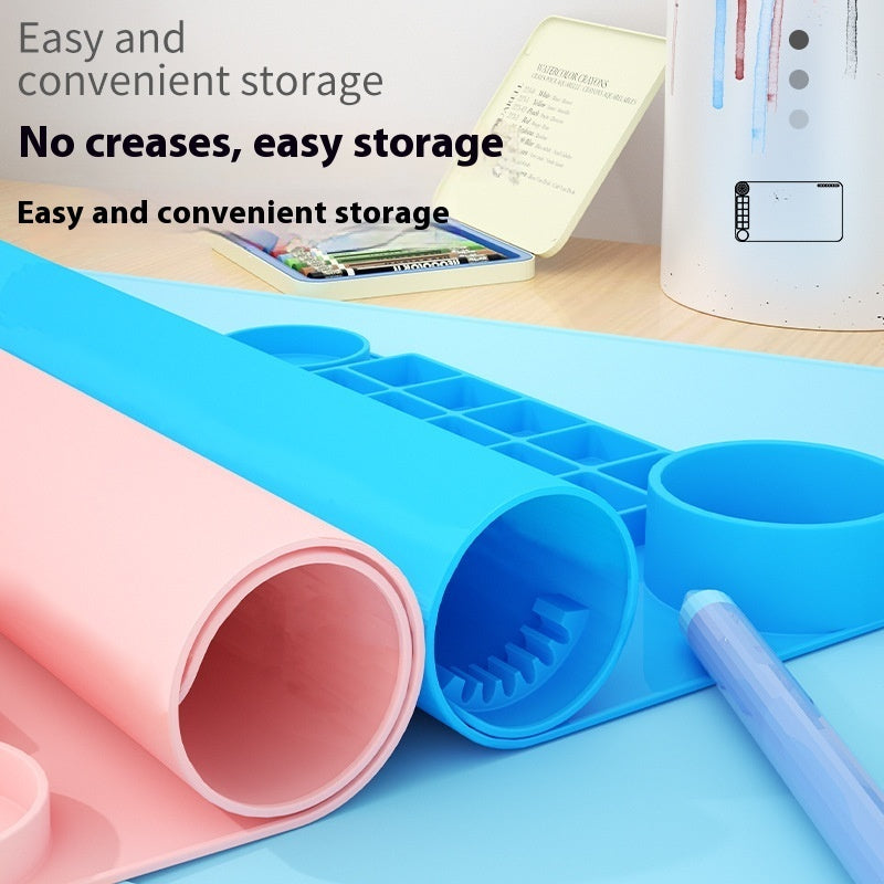 Children's New Silicone Graffiti Painting Mat Puzzle Cute Clear Drawing Light Color Coloring Book In Stock Wholesale