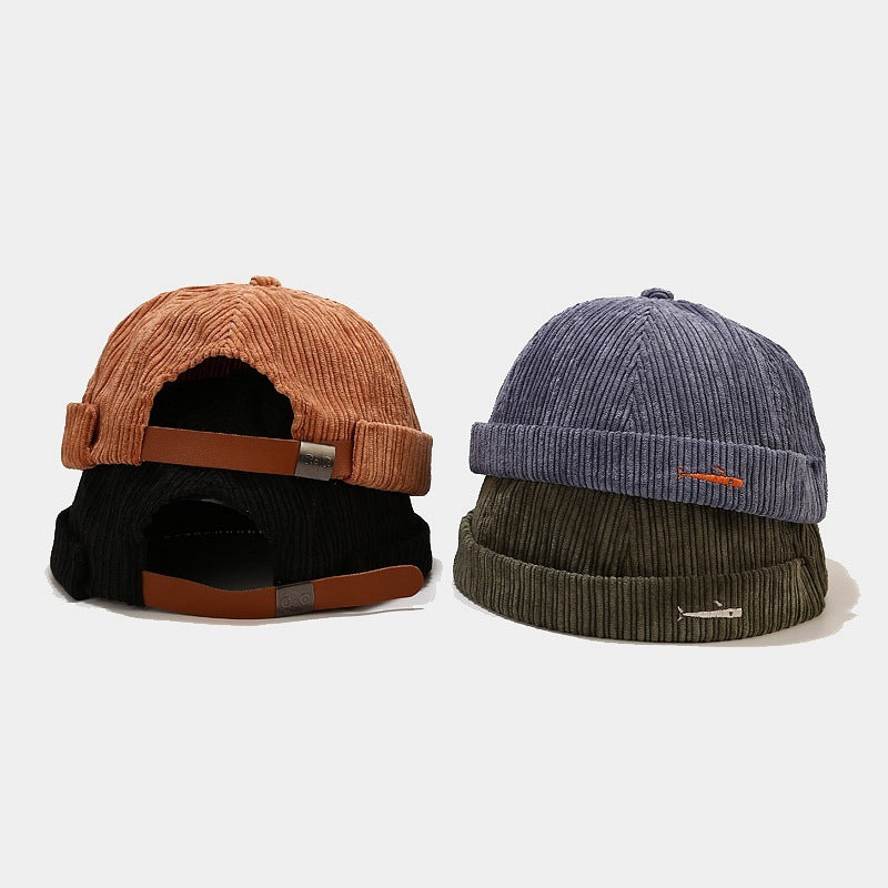 New Corduroy Chinese Landlord Hat Men And Women