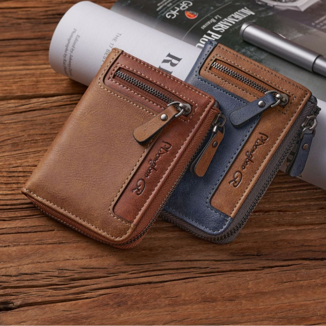 Men's Multi-functional Short Zipper Wallet