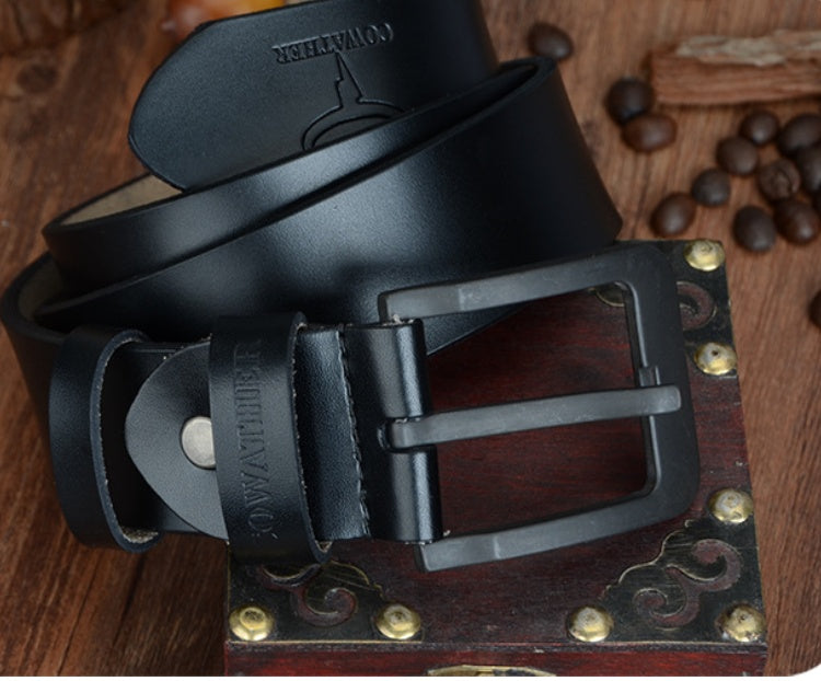 Male pin buckle belt