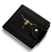 Men's Short Multiple Card Slots Zipper Personality Wallet