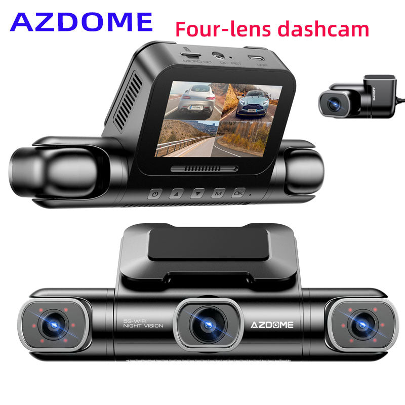 Four-lens Driving Recorder HD Wide-angle WIF Interconnected Driving Parking Surveillance