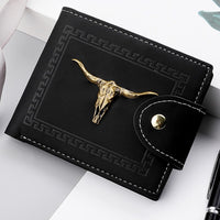 Men's Short Multiple Card Slots Zipper Personality Wallet