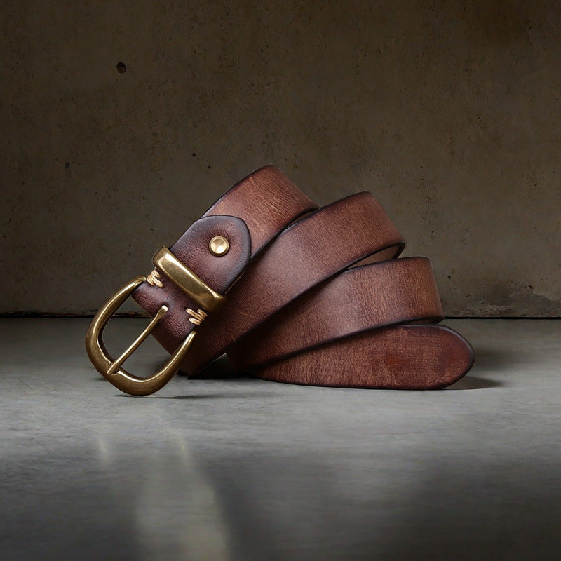 Belt First Layer Pure Cattlehide Men's Casual Jeans Belt