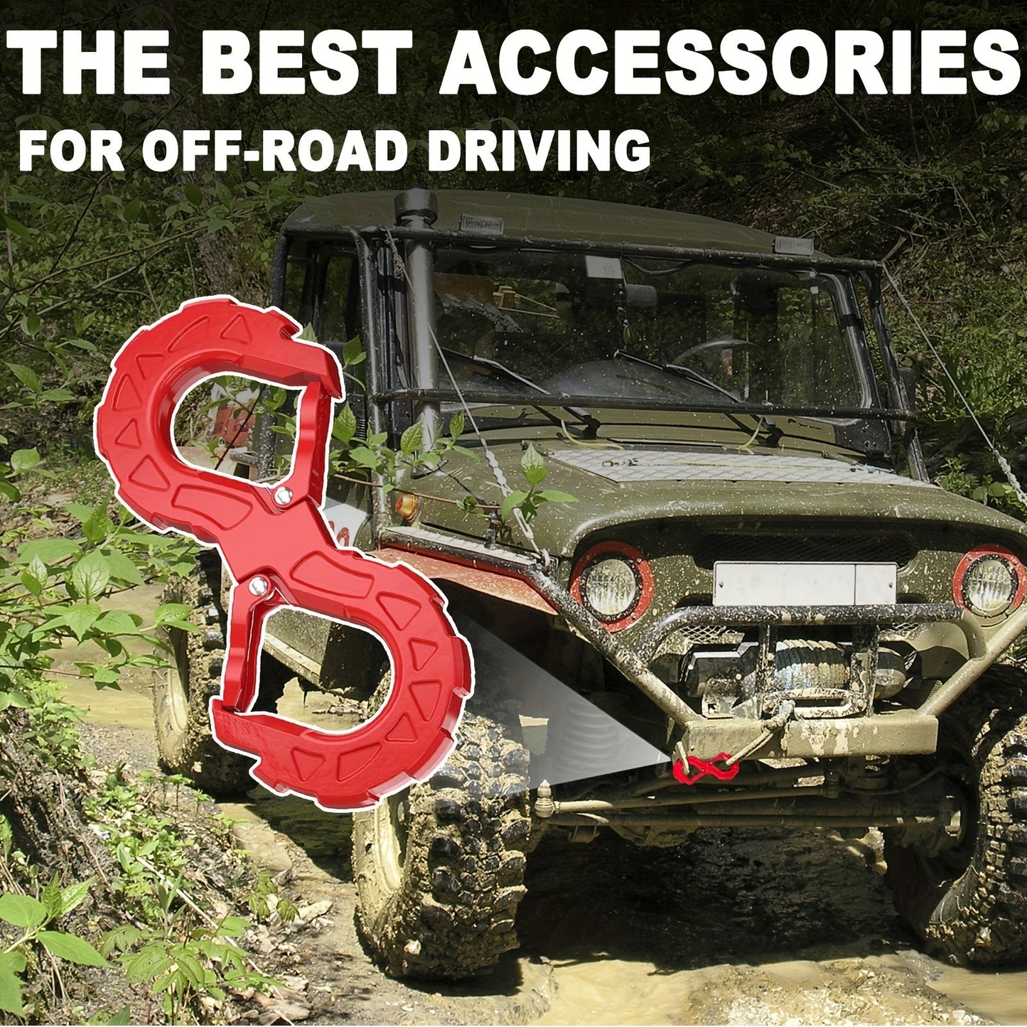 Multi Functional High-quality S-shaped Trailer Tow Hook, Heavy-duty G80 Alloy Steel, Towing Hook Load Capacity Of 33000 Pounds, Suitable For Off-road Rescue, Trucks, Trailers, SUVs And Other Vehicles,