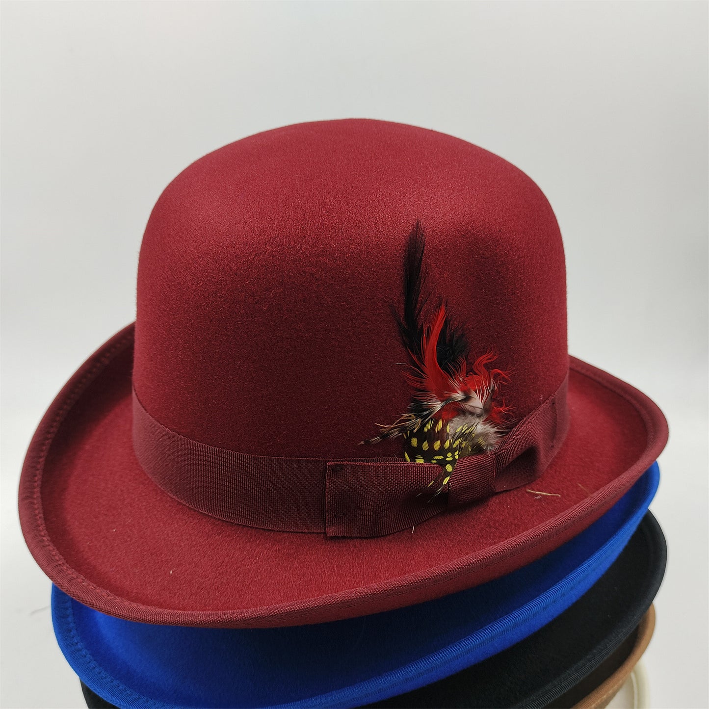 Men's Billycock Feather Fur Felt Hat