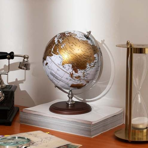 Tabletop Decorative Globe On Iron Tripod Frame-12