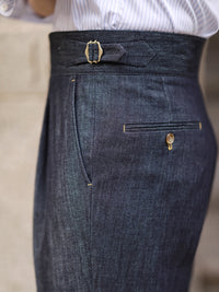 High Waist Men's Casual Pants Very Business Denim