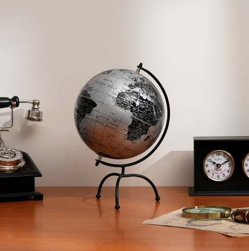 Tabletop Decorative Globe On Iron Tripod Frame-12