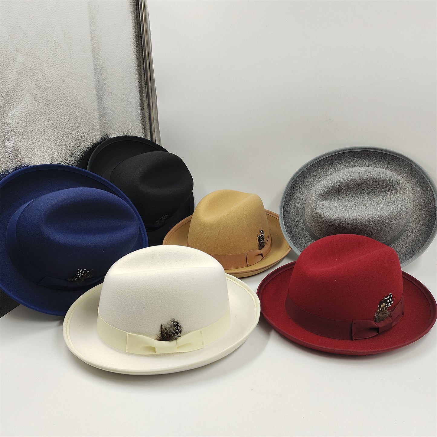 Men's Billycock Feather Fur Felt Hat