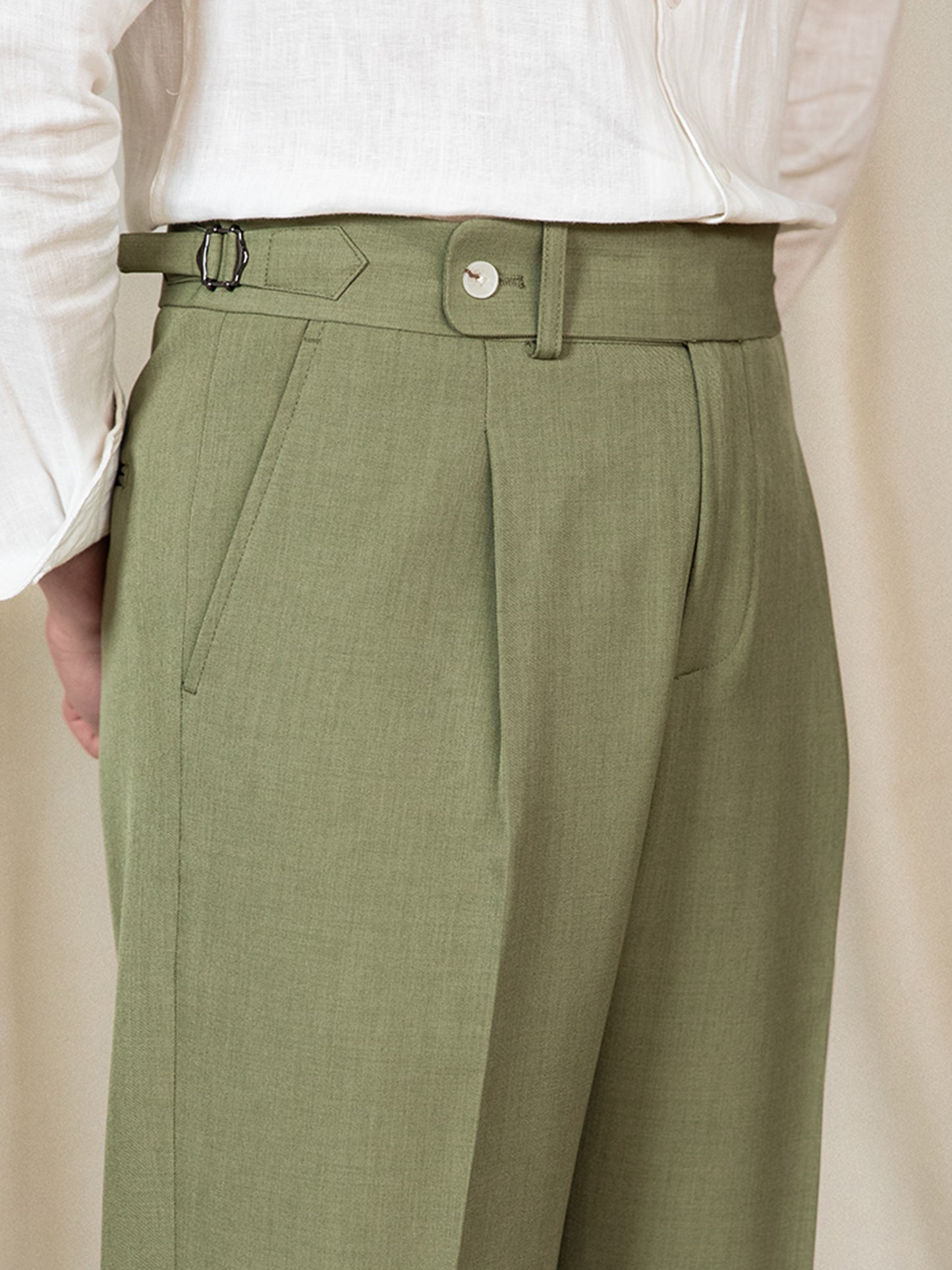 Naples High Waist Suit Pants British Retro Casual Trousers