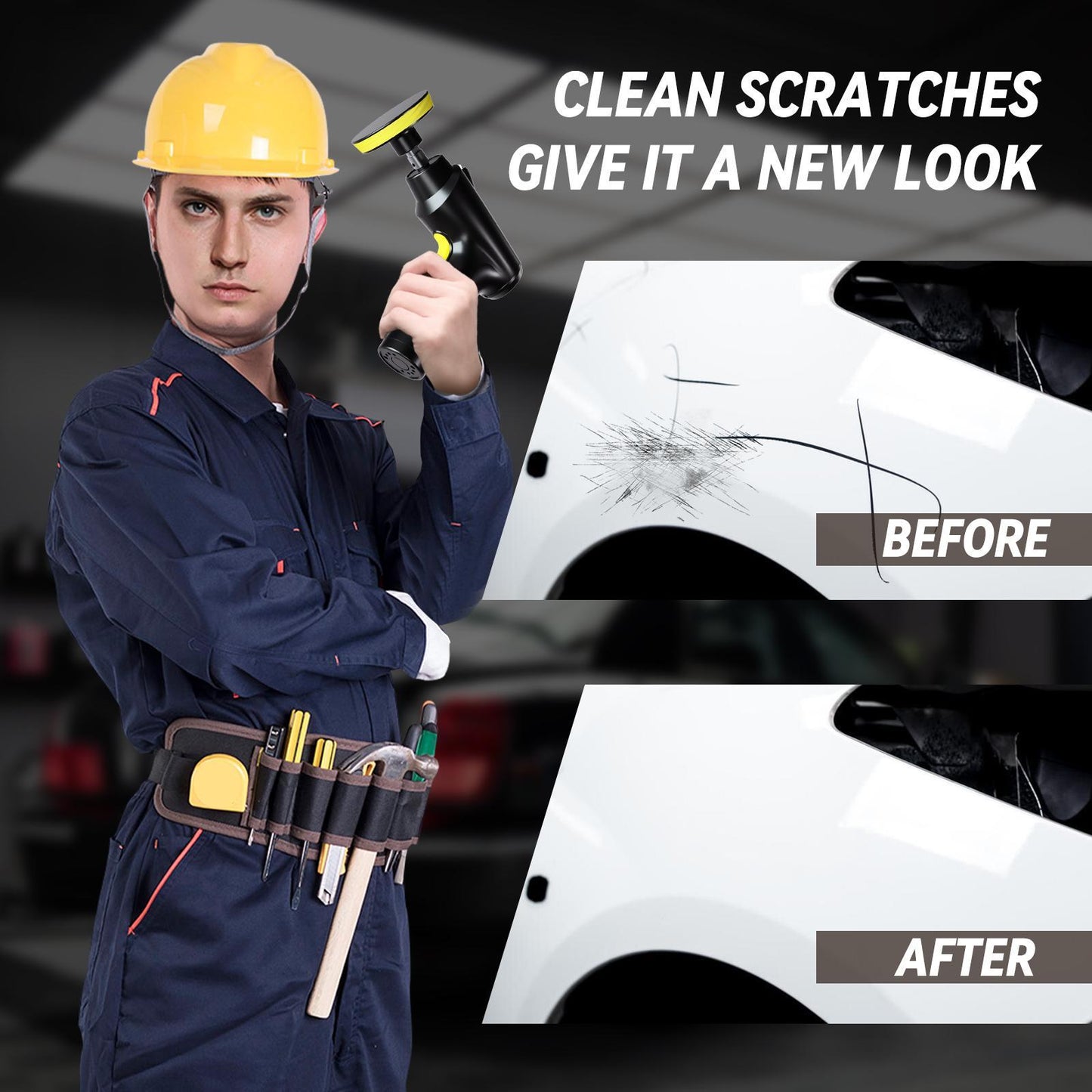 Car Polisher CP01 One Pack Of Multiple Heads To Choose From To Easily Polish Your Car