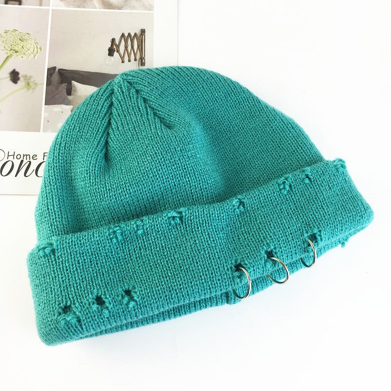 Men's And Women's Retro Ripped Knitted Landlord Hat