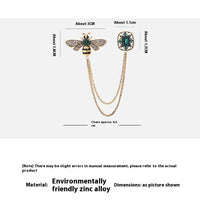 Little Bee Tassel Brooch Retro Personality Chain
