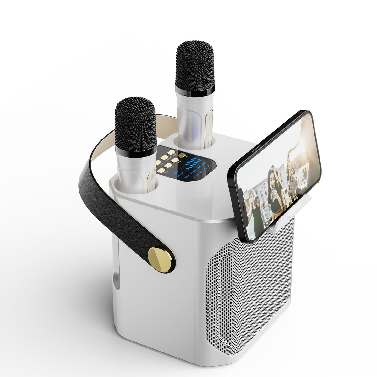Bluetooth Speaker Outdoor Karaoke Large Volume Home Dual Microphone With Microphone Karaoke All-in-one Machine