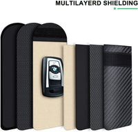 Faraday Bag Key Protector Signal Blocking RFID Pouch For Key Fob Anti-Theft Car Security Cage