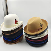 Men's Billycock Feather Fur Felt Hat